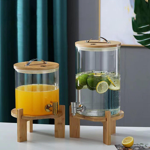 Dispensador De Barril De Bebidas De Vidrio, Jarra De Jugo 8l