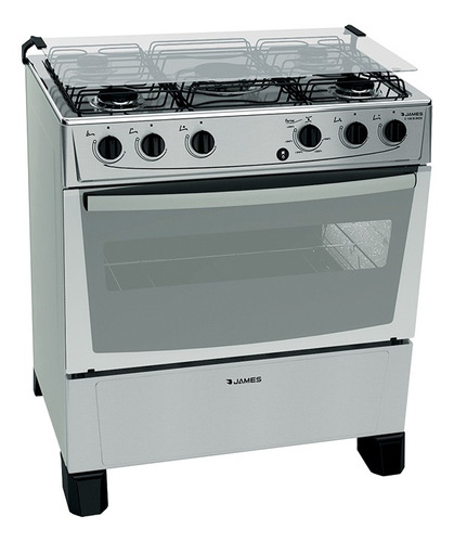 Cocina James C 150 B Inox 5 Hornallas E.electrico Termocupla
