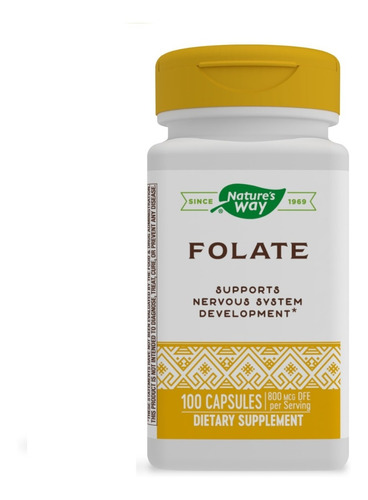 Nature´s Way - Folate 100 Cápsulas Veganas