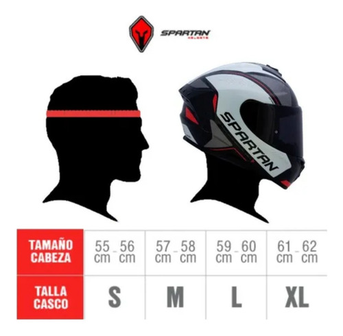 Imagen 7 de 7 de Casco Spartan Wolf Ds