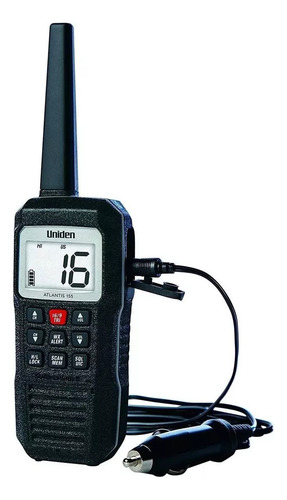 Radio VHF náutica portátil Uniden Atlantis 155 flotante de 3W