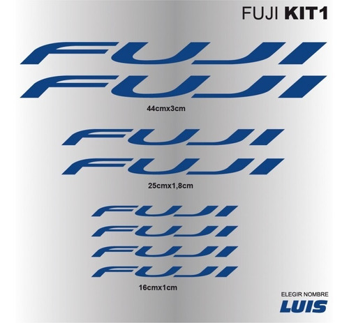 Fuji Kit1 Sticker Calcomania Para Cuadro De Bicicleta