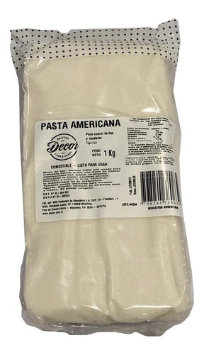 Pasta Americana Decor Blanca X 1 Kg