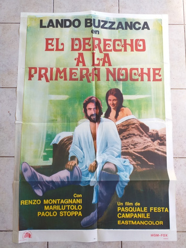 Poster Afiche Cine Comedia El Derecho La Primera Noche *