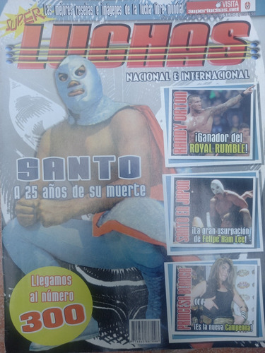 Revista Súper Luchas 300 Santo A 25 Años De Su Muerte 2009