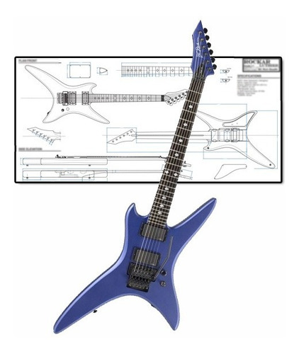 Plano Para Luthier B.c.rich Stealth ( A Escala Real)