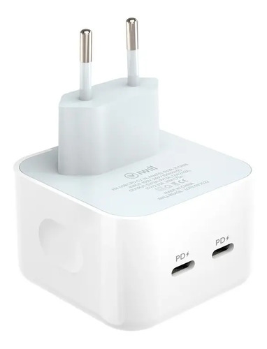 Carregador Turbo Com 2 Saídas Usb-c Pd 35w | Iwill - Branco