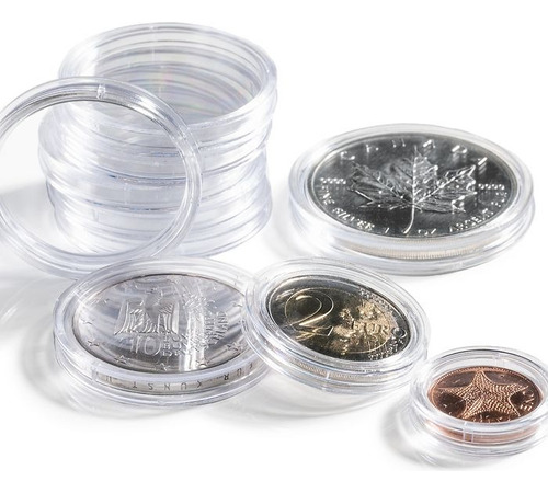 Capsulas Para Monedas. Marca Lighthouse. Caja Con 10