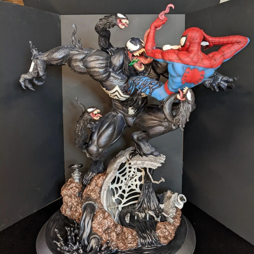 Spiderman Vs Venom Stl Para Impresion 3d