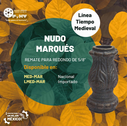 Figura Hierro Herrería Nudo Pendon Cuad 10 Pz 1/2 (med-pen)