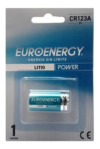 Pila Euroenergy Cr123 3v Litio Blister X1