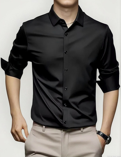 Camisa Clásica Antiarrugas Para Hombre 2023