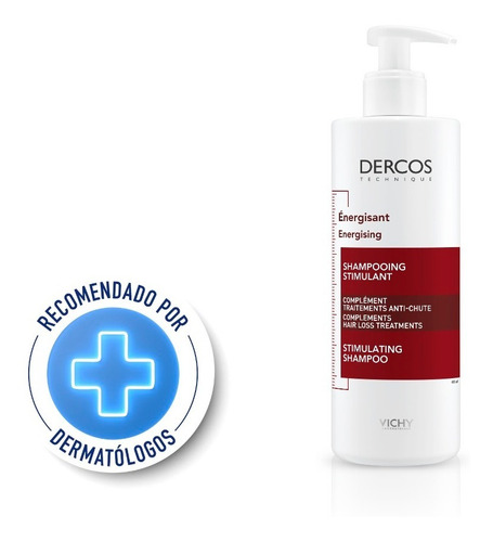 Shampoo Vichy Dercos Thechnique Refil Shapoo Energizador Antiqueda Antiqueda de parfum en dosificador de 400mL por 1 unidad