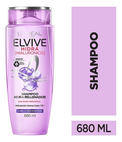 Shampoo Hidra Hialuronico L'oréal Elvive 680ml