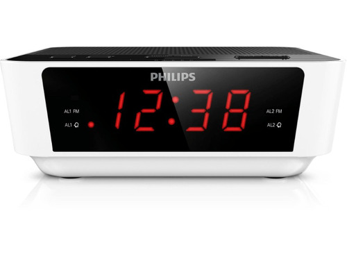 Radio Reloj Digital Despertador Fm Philips  Blanco Aj3115