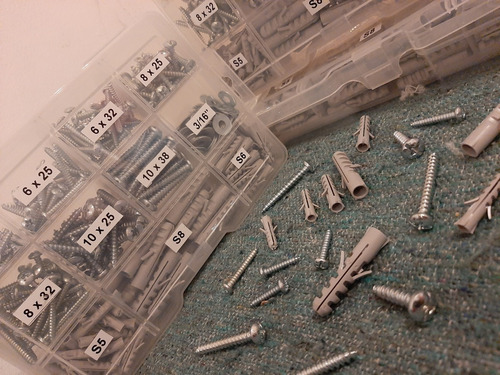 Kit Tornillo Parker,tarugos Arandelas Gavetero 425 Unidades