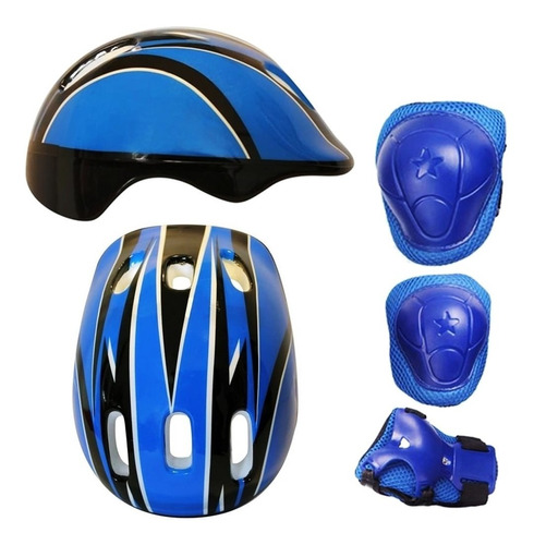 Kit Casco + Protecciones Infantil Basico Monopatin Scooter