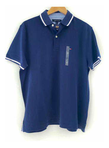 Polera Tommy Hilfiger Cuello Azul Marino