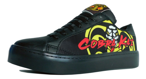 Tenis Urbano Cobra Kai Tema Negro No Mercy Moda Larusso 