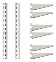 Comprar Kit 2 Rieles 1m 100cm + 6 Ménsulas 17cm Rapi Estant Blanco