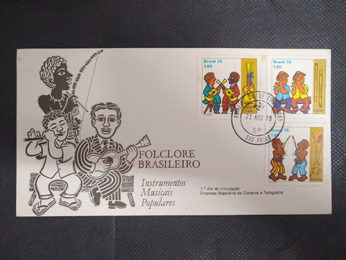 Envelope Folclore Brasileiro 1978 Viola Pifaros E Berimbau 