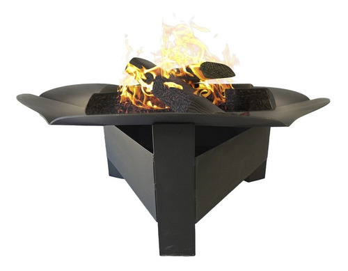 Imagem 2 de 4 de Lareira Grande De 80 Cm Para Ambientes Externos Firepit + Nf