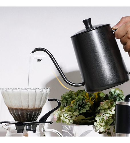 Vierta Sobre La Tetera De Café, Tetera Con Cuello De Cisne,
