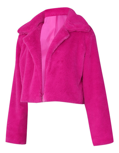 Chamarra H Para Mujer, De Forro Polar Esponjoso, Cuello Vuel