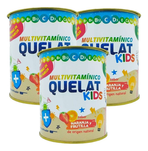 Combo X 3 Quelat Kids Multivitamínico Vitaminas X 150 Gr