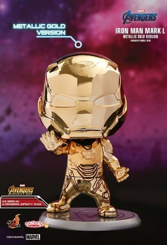 Hot Toys Cosbaby Endgame Iron Man Mark L Metallic Gold Vers.