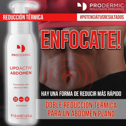 Imagen 2 de 2 de Lipoactiv Abdomen Plano Reductor Quema Grasa 130ml Prodermic