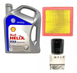 Kit Aceite Shell Hx8 Y Filtros Suran Gol Trend Polo Msi 16v