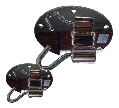 Imagem 3 de 10 de 2 Extensores 20a26cm + Par Gancho Rede Teto - Cromado