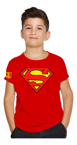 Polera Superman Superheroe Liga De La Justicia Niño