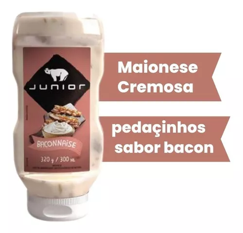 Maionese Com Bacon Baconnaise Baconese Junior 320g - 2u