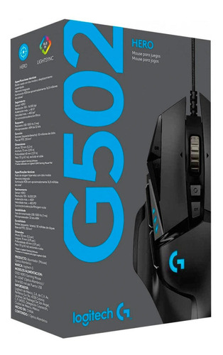 Mouse Gamer Logitech G502 Hero 16000 Dpi Rgb Black