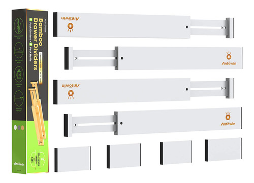 Antowin Organizador De Cajones De Bambu, Separadores De Cajo
