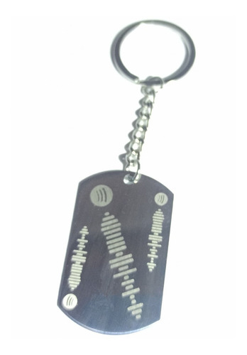Imagen 2 de 6 de Llavero Acero Quirurgico Spotify Qr Grabado Laser Hd