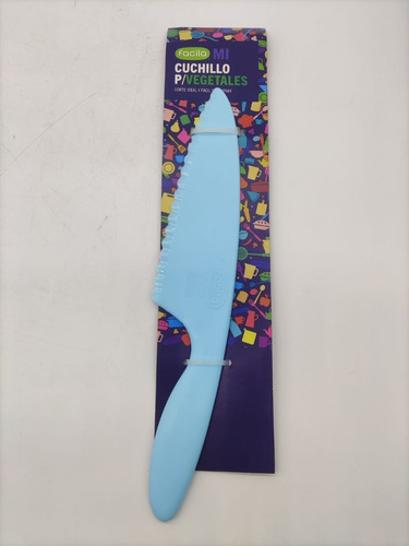 Imagen 1 de 5 de Cuchillo De Plástico Para Vegetales Colores Pastel Facila