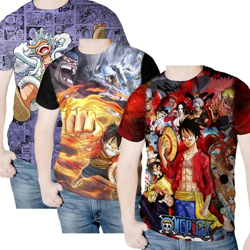 Camisa Camiseta Estampada Full 3d One Piece Monkey D. Luffy