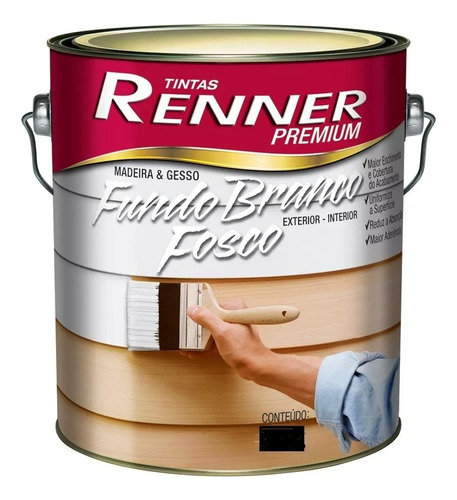 Fondo Blanco Mate Para Madera Renner 0.9 L Da Vinci Pinturas