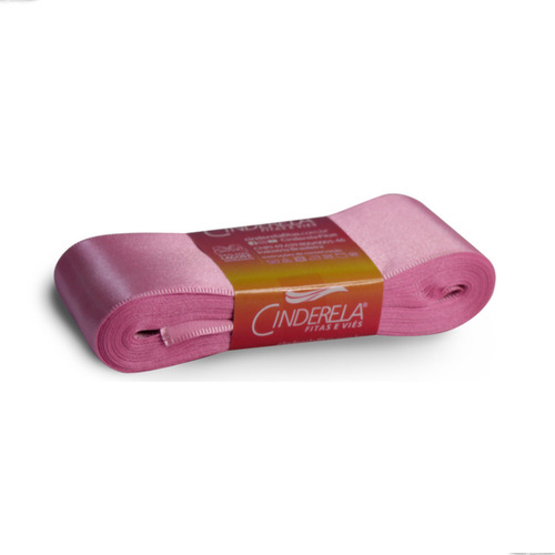 Fita Cetim Cinderela 38mm 10mts Laços Cor 053 Rosa Chiclete Cor Rosa-chiclete Lisa