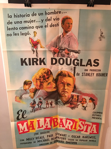 Afiche De Cine Original - El Malabarista - Kirk Douglas