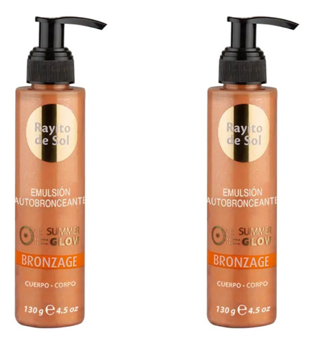 Emulsión Autobronceante Bronzage Cuerpo Rayito De Sol X 2u