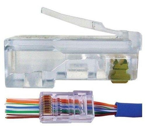 Ubigear 100 Piezas Pasan A Traves De Cat5e Rj45 Cable De Re