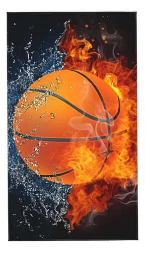 Qicenit Toalla De Mano De Baloncesto En Fuego Y Agua, Altam.