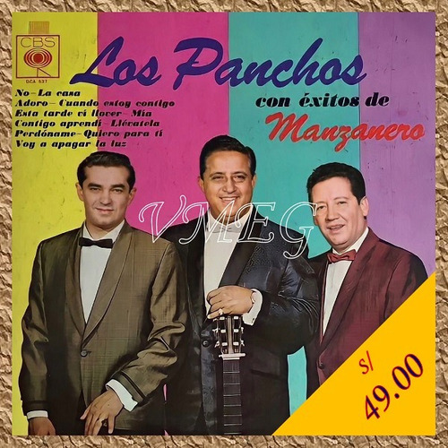 Vmeg Cd Los Panchos 1967 Con Éxitos De Manzanero