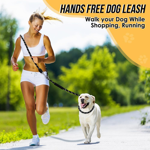 Correa Para Perros Lukovee Con Manos Libres, Ajustable Para