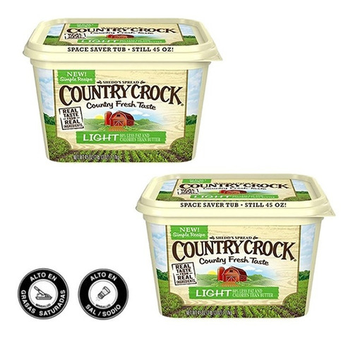 2 Margarina Light Country Crock 1.27k