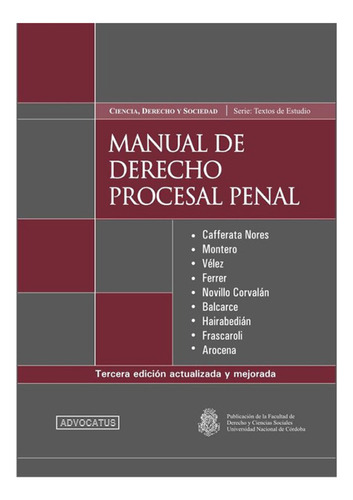 Manual De Derecho Procesal Penal - Cafferata Nores, José I